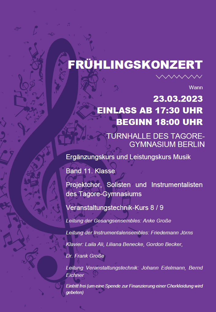 Frühlingskonzert am 23. März 2023